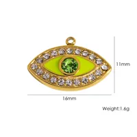 Simple Style Heart Shape Fish 304 Stainless Steel Enamel 14K Gold Plated Charms sku image 16