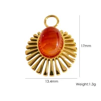 Simple Style Heart Shape Fish 304 Stainless Steel Enamel 14K Gold Plated Charms sku image 15