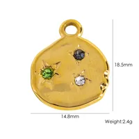 Simple Style Heart Shape Fish 304 Stainless Steel Enamel 14K Gold Plated Charms sku image 11