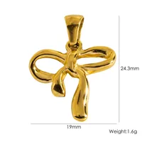 Simple Style Heart Shape Fish 304 Stainless Steel Enamel 14K Gold Plated Charms sku image 10