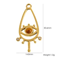 Simple Style Heart Shape Fish 304 Stainless Steel Enamel 14K Gold Plated Charms sku image 18