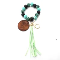 Simple Style Lips Letter Wood Tassel Unisex Keychain main image 2