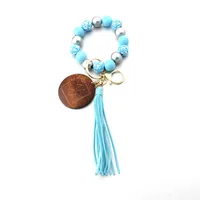 Simple Style Lips Letter Wood Tassel Unisex Keychain main image 5