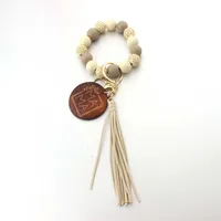 Simple Style Lips Letter Wood Tassel Unisex Keychain sku image 7