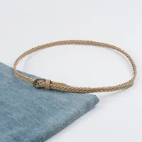 Retro Solid Color Imitation Leather Alloy Plating Women's main image 4