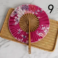 Chinoiserie Flower Bamboo Satin Cloth Fan Fans & Heating sku image 7