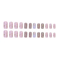Elegant Simple Style Lattice Grain Plastic Nail Patches main image 2