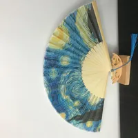 Elegant Classical Portrait Starry Sky Chemical Fiber Fan Fans & Heating sku image 2