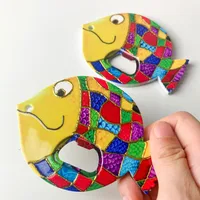 Cute Fish Melamine Refrigerator Magnet sku image 1