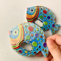 Cute Fish Melamine Refrigerator Magnet sku image 3