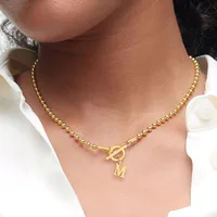 Casual Elegant Simple Style Letter 201 Stainless Steel 304 Stainless Steel Women's Pendant Necklace main image 1