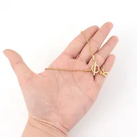 Casual Elegant Simple Style Letter 201 Stainless Steel 304 Stainless Steel Women's Pendant Necklace main image 3