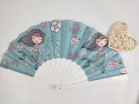 Cute Animal Castle Watermelon Plastic Oxford Cloth Fan Fans & Heating sku image 2