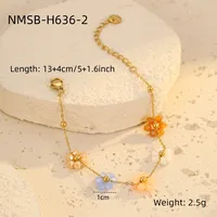 Bohemian Flower 304 Stainless Steel Women's Bracelets sku image 4