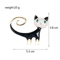 Cute Cat Zinc Alloy Enamel Rhinestones Unisex Brooches main image 2