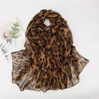 Women's Vintage Style Classic Style Leopard Polyester Printing Silk Scarf main image 3
