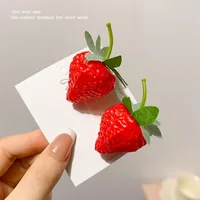 Women's Cute Cherry Fruit Strawberry Foam Hair Clip sku image 2