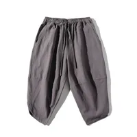 Traditional Chinese Style Men's Linen Blend Casual Two - Piece Set Loose Fit Short Sleeve Tunic & Pants main image 5
