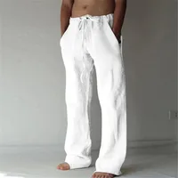 Men's Casual Solid Color Linen Pants - Lightweight Breathable Thin Summer Trousers With Comfortable Fit main image 1