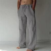 Men's Casual Solid Color Linen Pants - Lightweight Breathable Thin Summer Trousers With Comfortable Fit main image 4