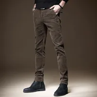 Premium Autumn Corduroy Trousers For Men, Slim Fit Straight Leg Business Casual Office Pants main image 2