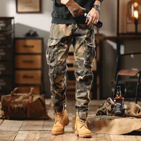American Camouflage Cargo Pants Men's Casual Loose Fit Jogger Streetwear Big & Tall Tactical Trousers Autumn Spring main image 1