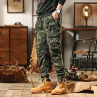 American Camouflage Cargo Pants Men's Casual Loose Fit Jogger Streetwear Big & Tall Tactical Trousers Autumn Spring main image 2