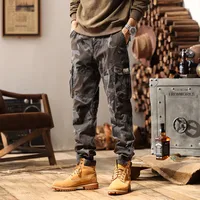 Men's Fall American Camouflage Retro Cargo Pants Loose Fit Straight Leg Casual Tapered Ankle Streetwear Urban Style main image 1