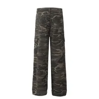 Retro American Camouflage Cargo Parachute Pants - Unisex Straight-Leg Loose Fit For Dance, Outdoor & Casual Streetwear Fashion main image 3