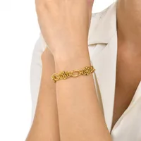 IG Style Geometric 201 Stainless Steel 18K Gold Plated Paperclip Chain Bracelets In Bulk main image 7
