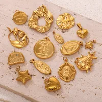 18K Gold Plated Geometric Pendant main image 4