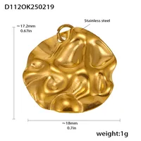 18K Gold Plated Geometric Pendant main image 2