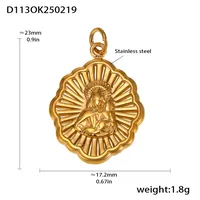 18K Gold Plated Geometric Pendant main image 3