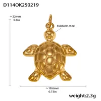 18K Gold Plated Geometric Pendant sku image 8