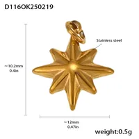 18K Gold Plated Geometric Pendant sku image 2