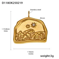 18K Gold Plated Geometric Pendant sku image 13