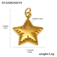 18K Gold Plated Geometric Pendant sku image 17