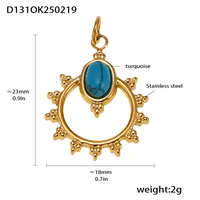 18K Gold Plated Geometric Pendant sku image 26