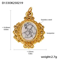 18K Gold Plated Geometric Pendant sku image 39