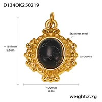 18K Gold Plated Geometric Pendant sku image 40