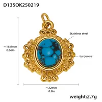 18K Gold Plated Geometric Pendant sku image 41
