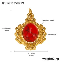 18K Gold Plated Geometric Pendant sku image 43