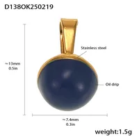 18K Gold Plated Geometric Pendant sku image 28