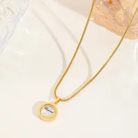 Casual Cute Commute Round Oval Heart Shape 316 Stainless Steel  Plating Inlay Zircon 18K Gold Plated Valentine'S Day Women's Pendant Necklace main image 4