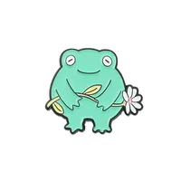 Cartoon Style Cute Animal Cartoon Frog Alloy Stamping Stoving Varnish Plating Unisex Cartoon Pinback Badge Brooches Collar Pin sku image 46