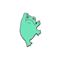Cartoon Style Cute Animal Cartoon Frog Alloy Stamping Stoving Varnish Plating Unisex Cartoon Pinback Badge Brooches Collar Pin sku image 32
