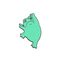 Cartoon Style Cute Animal Cartoon Frog Alloy Stamping Stoving Varnish Plating Unisex Cartoon Pinback Badge Brooches Collar Pin sku image 38