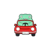 Cartoon Style Cute Animal Cartoon Frog Alloy Stamping Stoving Varnish Plating Unisex Cartoon Pinback Badge Brooches Collar Pin sku image 34
