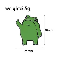 Cartoon Style Cute Animal Cartoon Frog Alloy Stamping Stoving Varnish Plating Unisex Cartoon Pinback Badge Brooches Collar Pin sku image 35