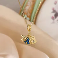 Casual Vintage Style Camera Airplane Alloy Copper Women's Pendant Necklace main image 5